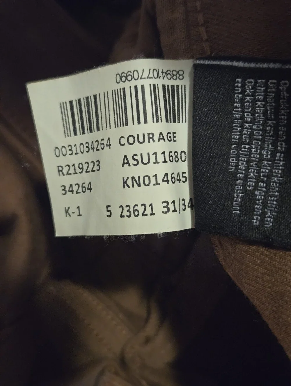 34 Heritage Courage Mid Rise Straight Jeans 31x34 Brown Tencel Stretch